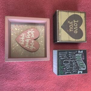 3 pcs of Primitive By Kathy box signs